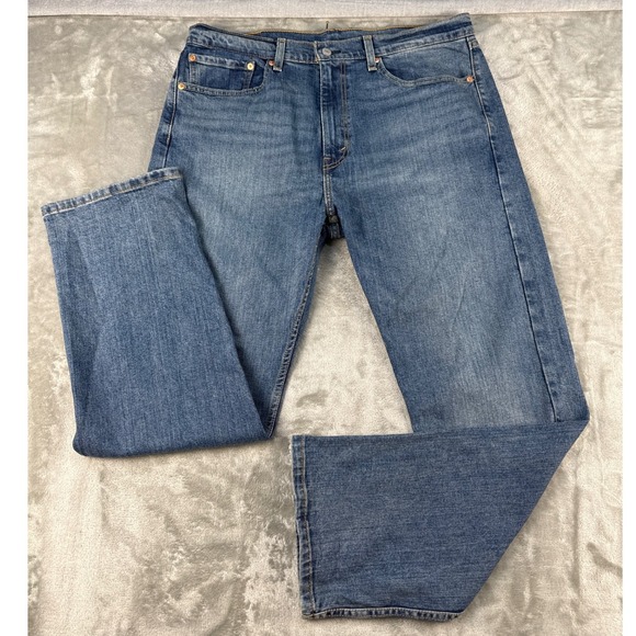 Levi's Other - Levi's Jeans Mens 36x30 505 Regular Fit Medium Wash Blue Straight Leg EUC